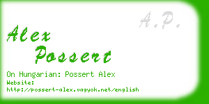 alex possert business card